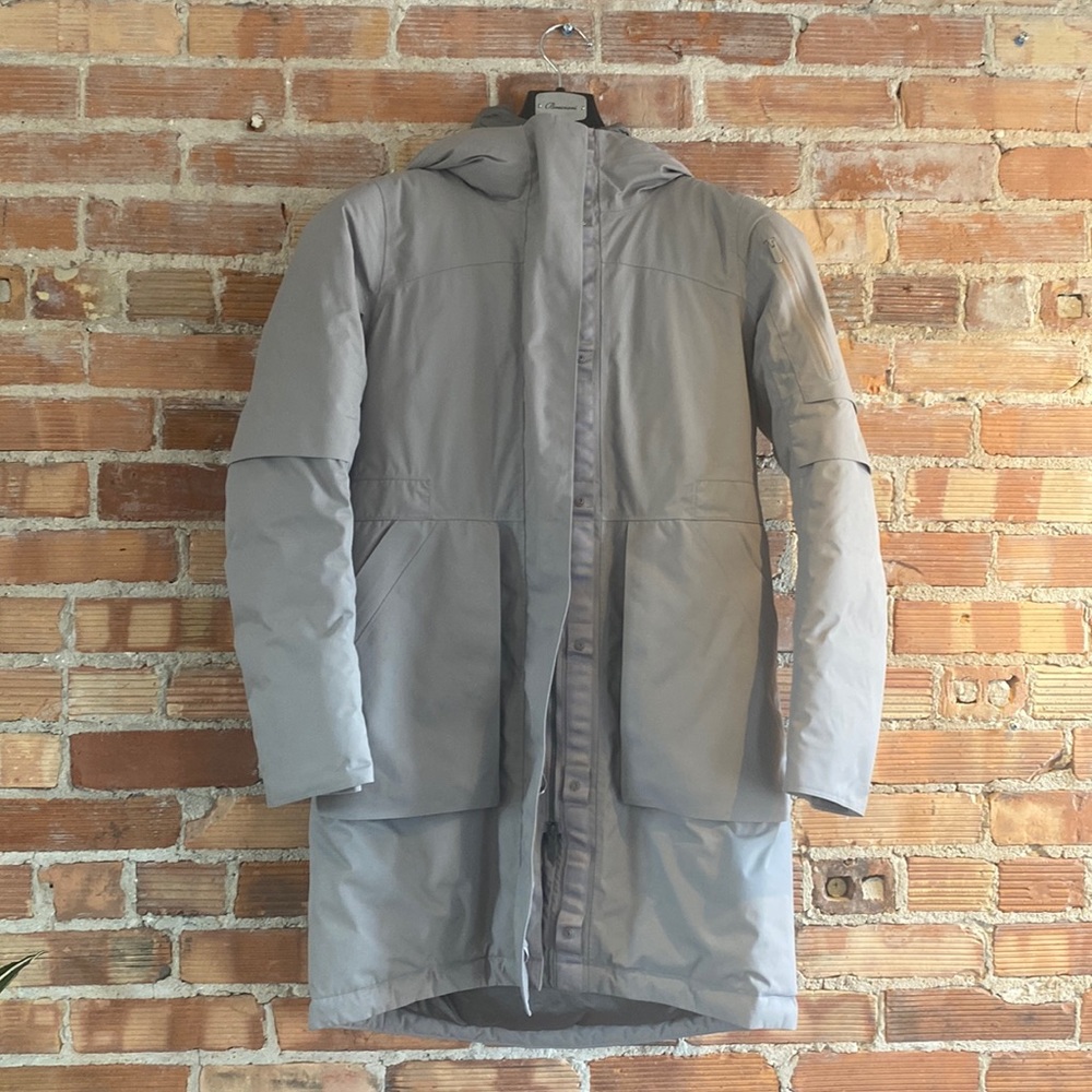 lululemon winter warrior parka in Dark Chrome